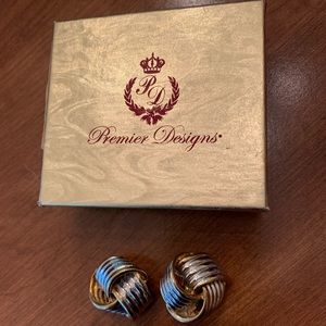 Premier gold and silver clip on earrings
